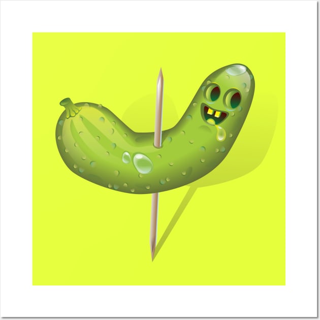 Evil Cucumber Wall Art by OlyaYang